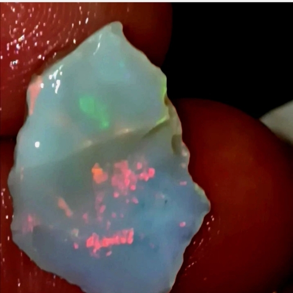 Australian Opal Rough 6.9 Carat Mintabie Red Flash Colorful - Picture 12 of 15